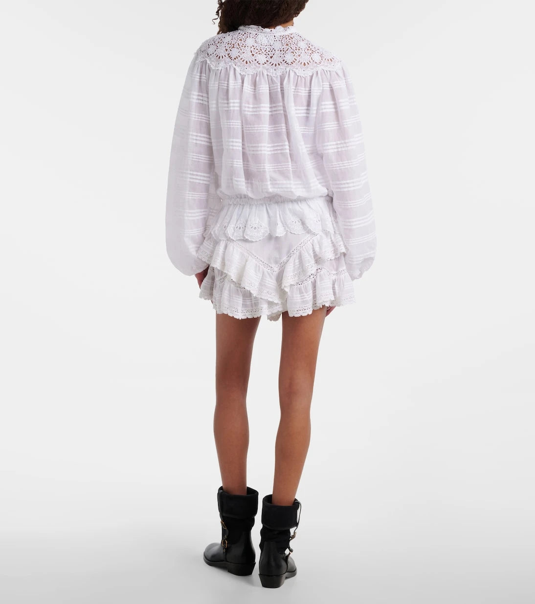 Marant Etoile - Geana ruffled cotton shorts