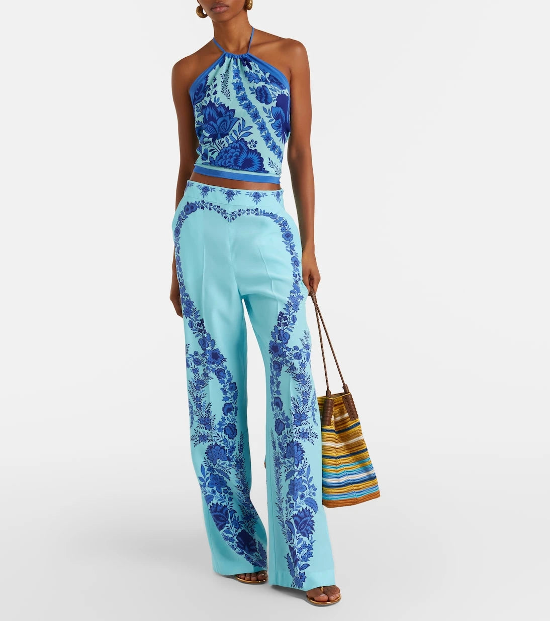 Etro - Paisley halterneck silk top