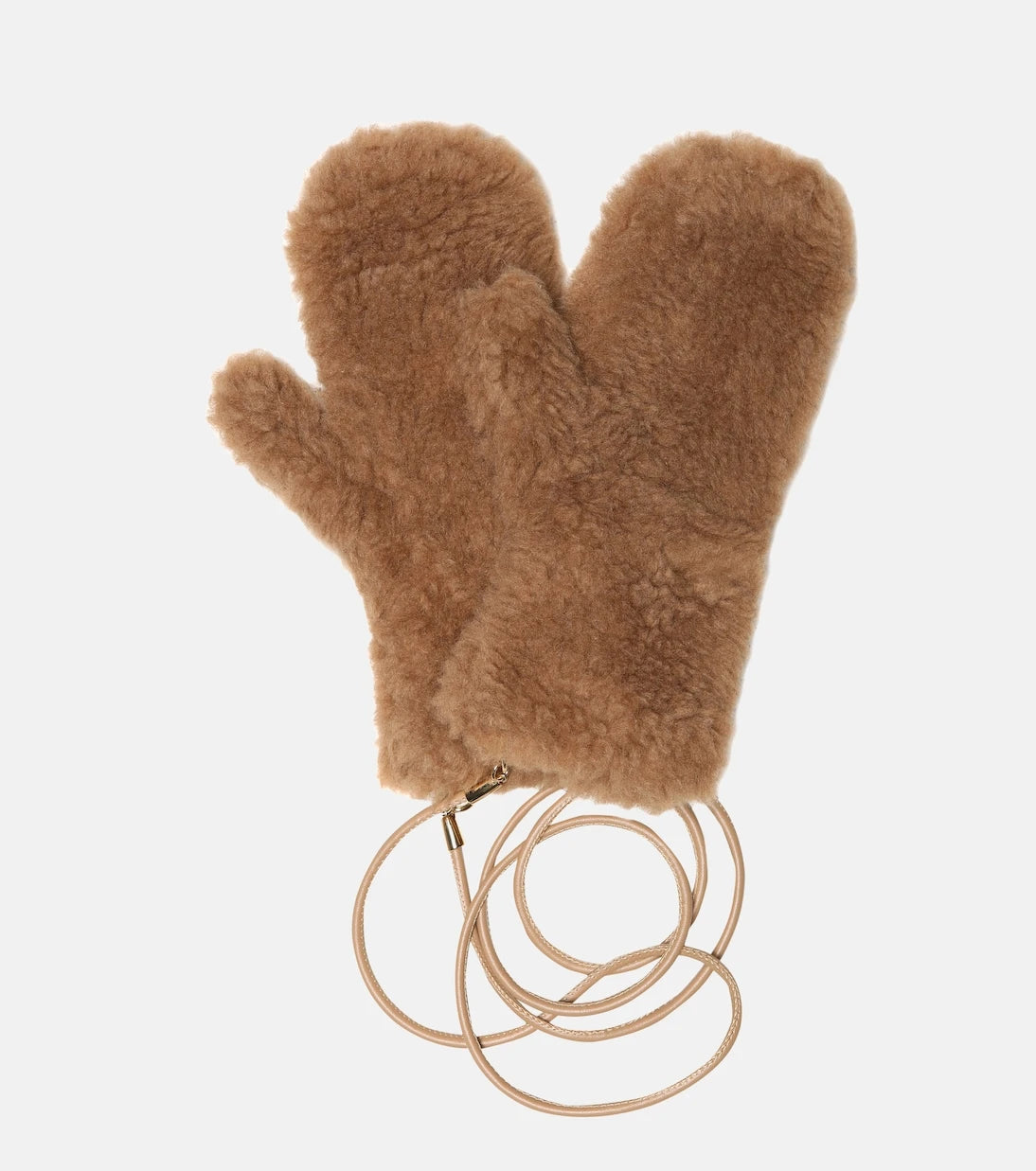 Max Mara - Ombrato camel hair and silk mittens