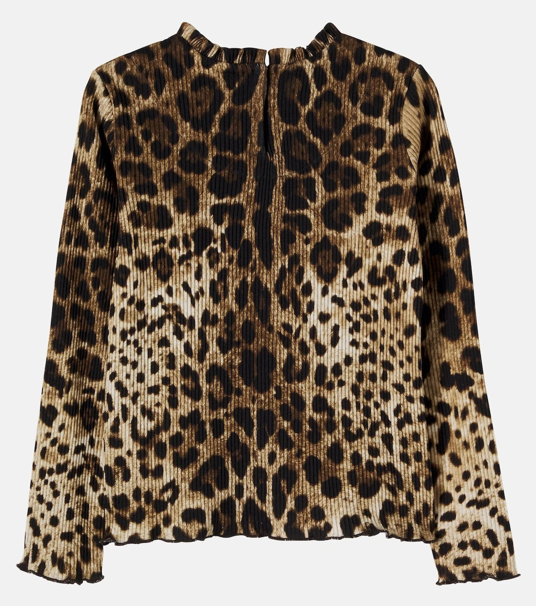 Dolce&Gabbana Kids - Leopard-print ribbed-knit top