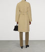 Burberry Beige Wool Reversible Hooded Wrap Coat