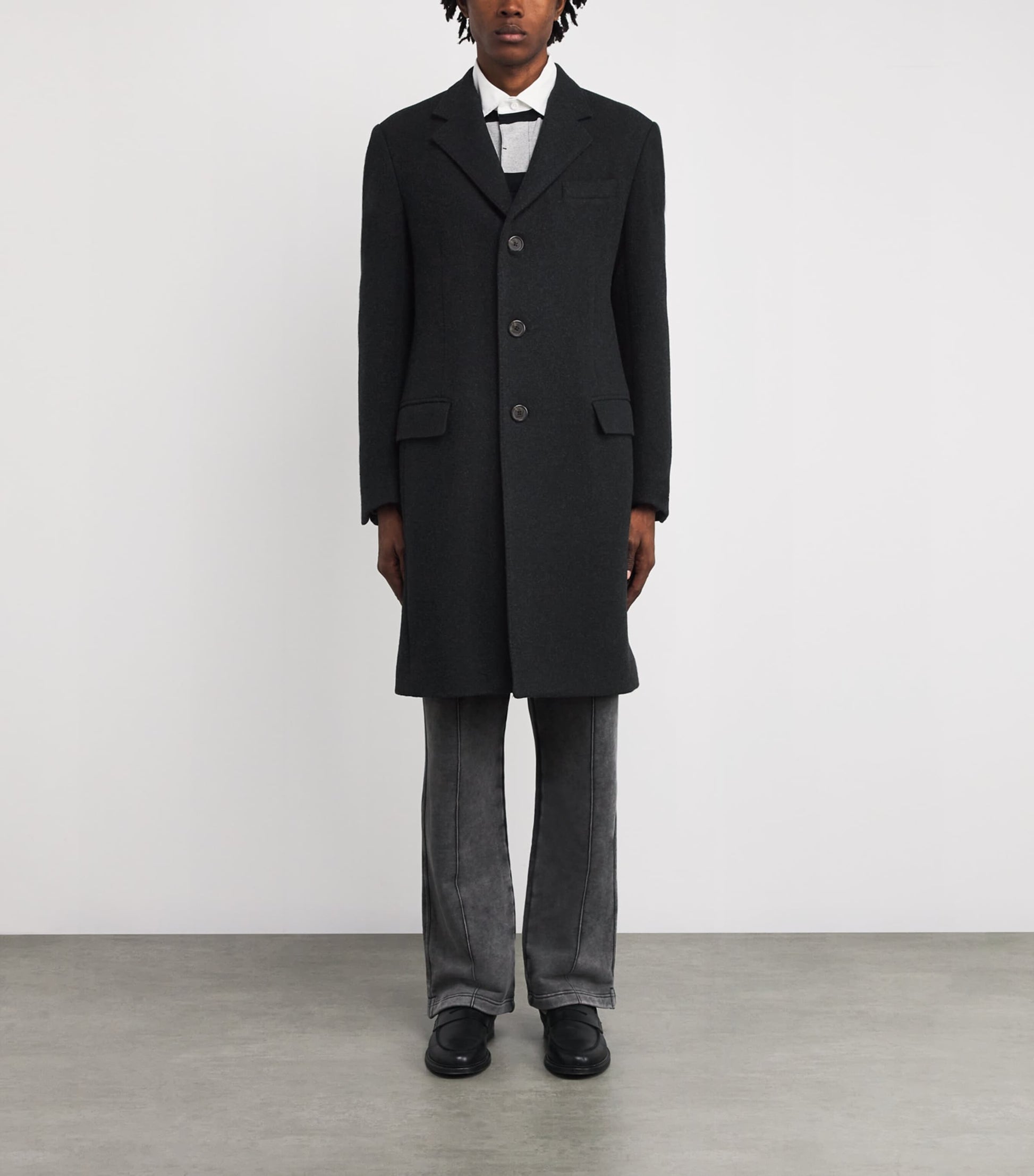 Polo Ralph Lauren Grey Crombie Overcoat
