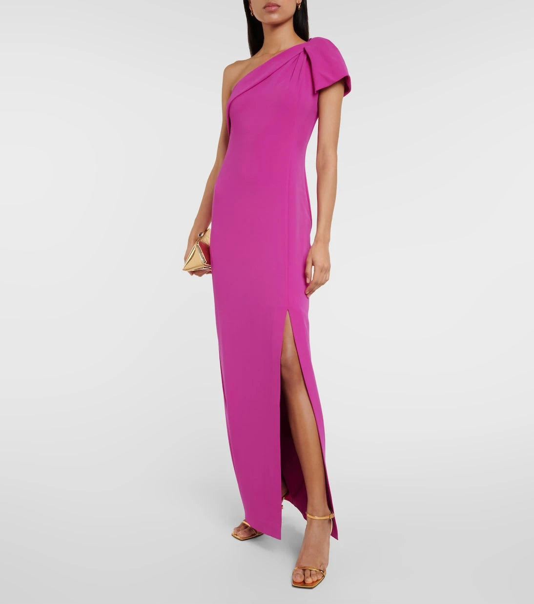 Roland Mouret - Bow-detail one-shoulder cady gown