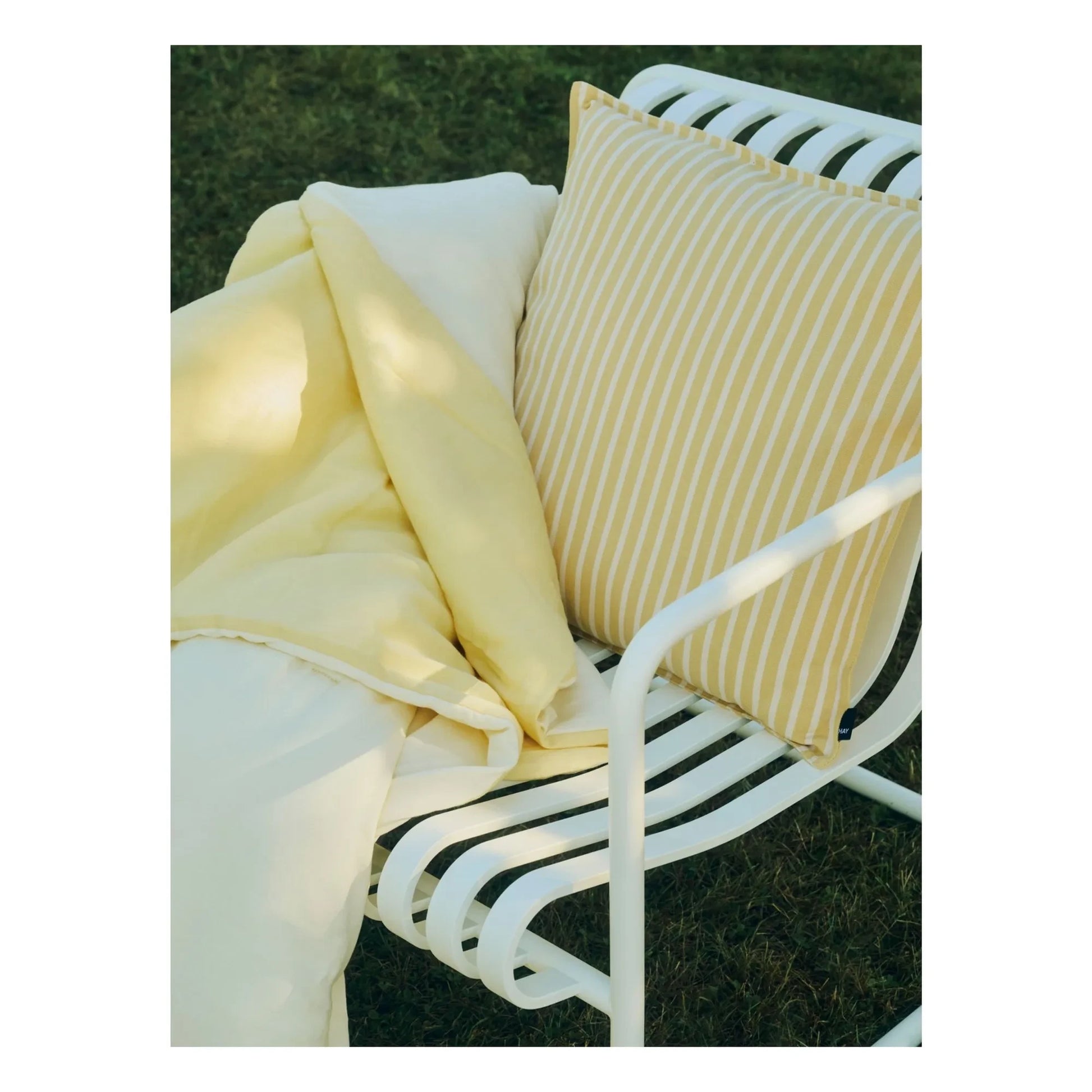 Hay - Terrazza outdoor striped cushion | Yellow