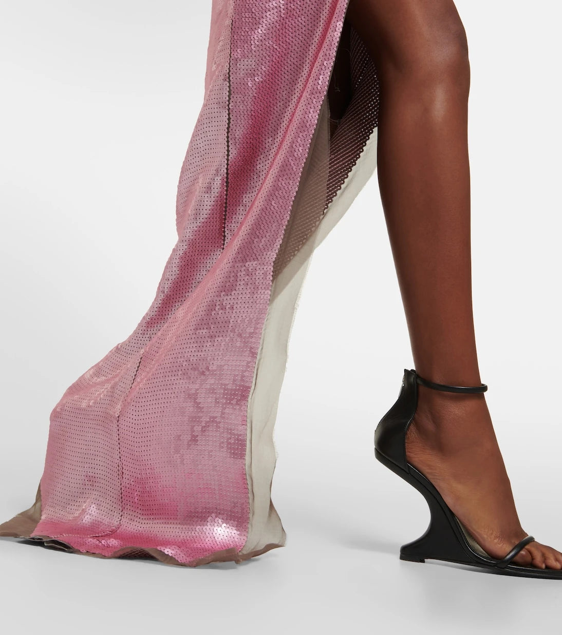 Rick Owens - Edfu embellished chiffon maxi skirt