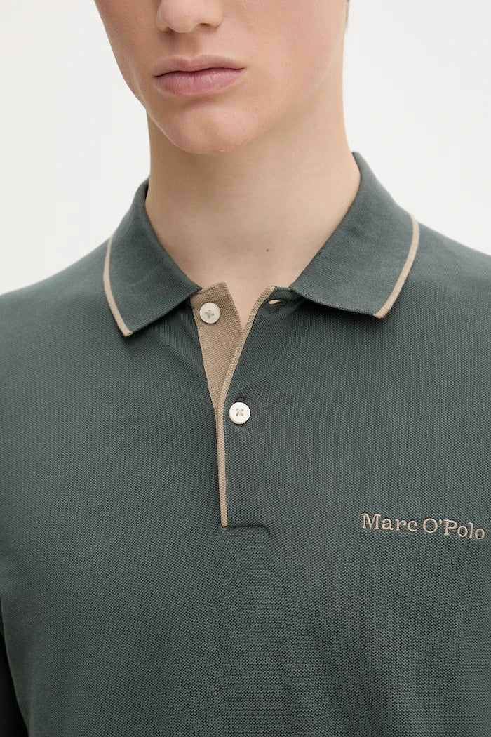 Marc O'Polo тениска с яка мъжка от памук