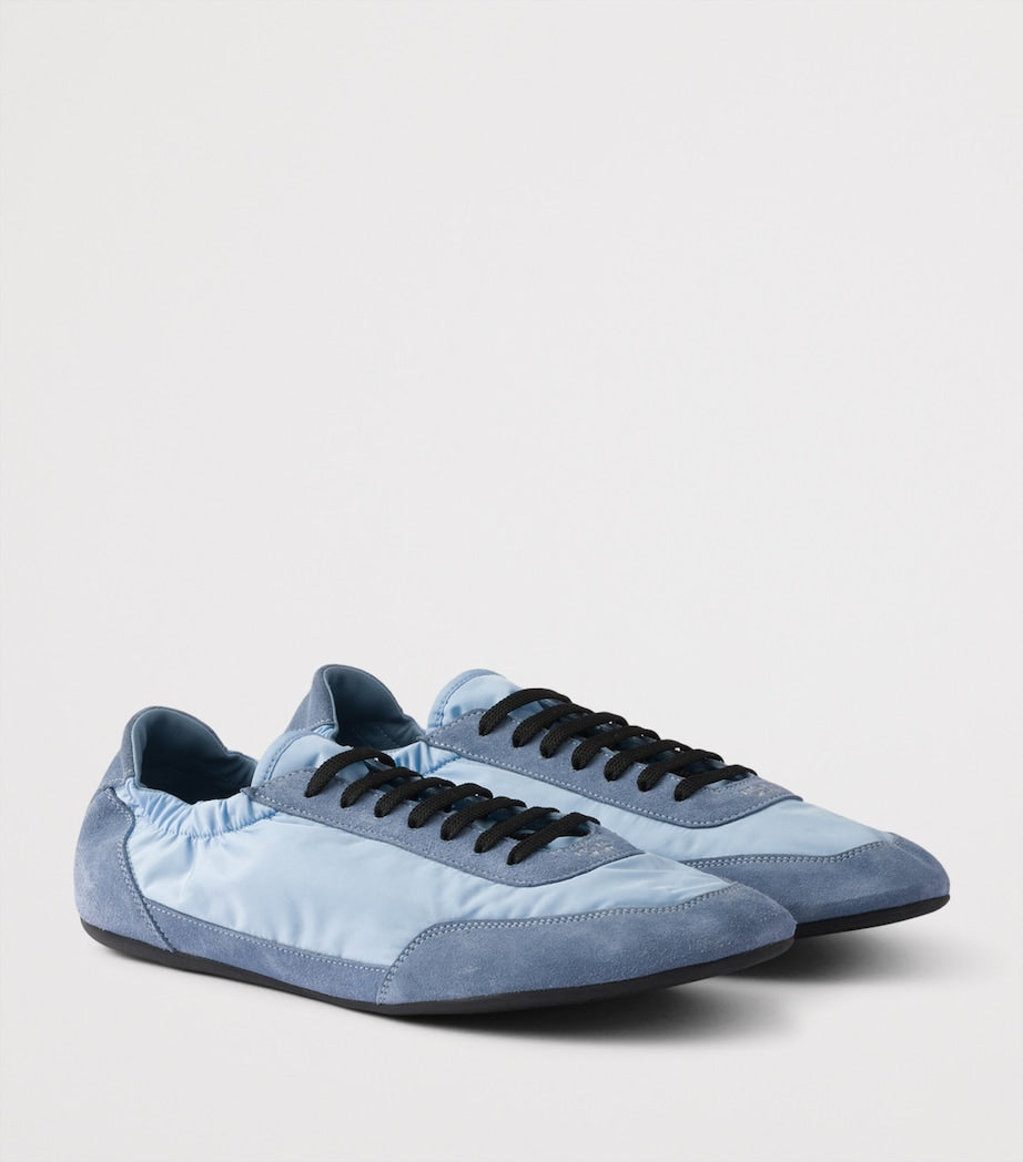Suede and Re-Nylon Collapse Sneakers