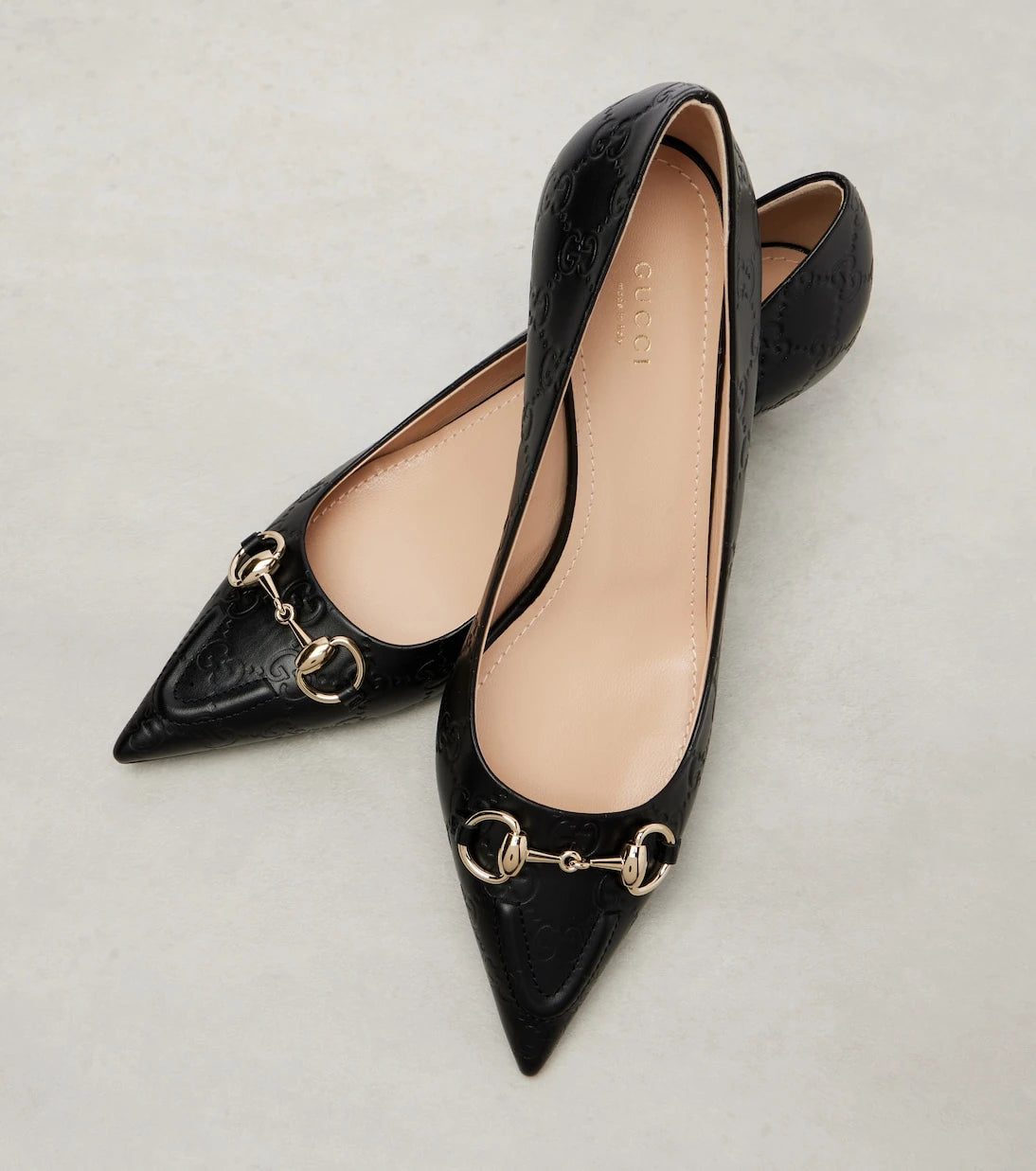 Gucci - Erin GG Horsebit leather pumps