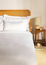 Cotton Embroidered Laurels Super King Fitted Sheet (180cm x 200cm)