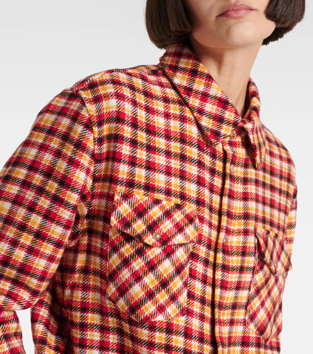 God's True Cashmere - Time plaid cashmere shirt