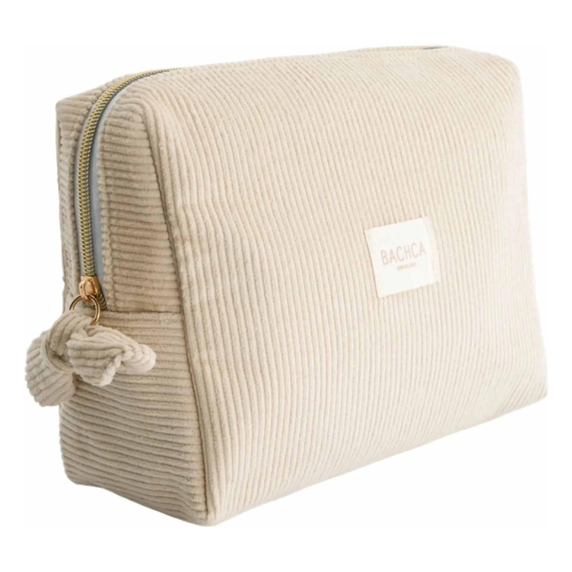 Bachca - Velvet toiletry bag  | Beige