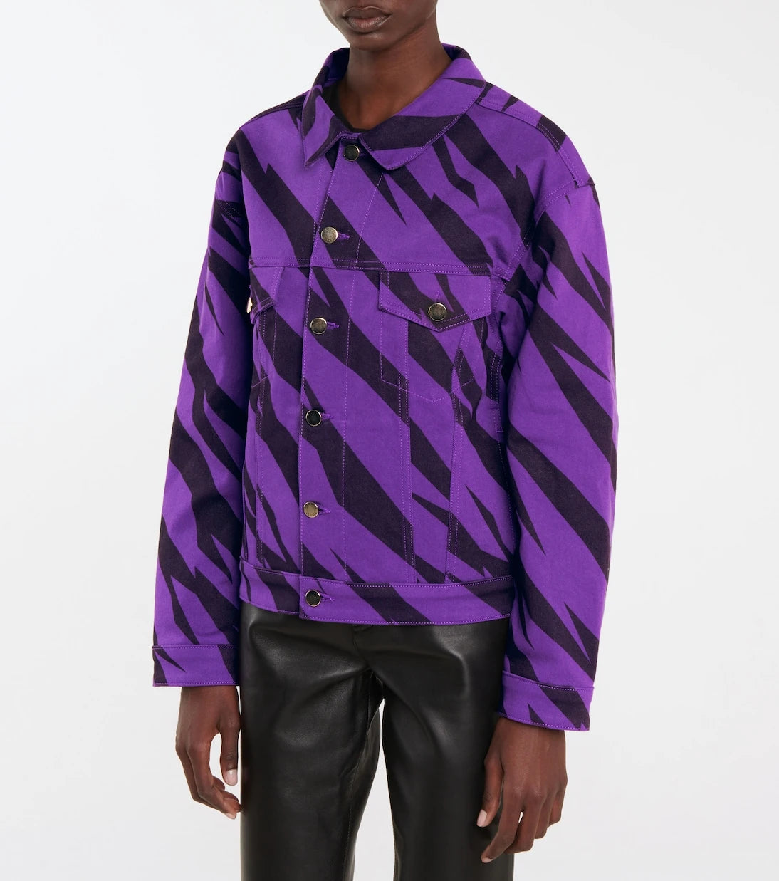 Alexandre Vauthier - Animal-print denim jacket