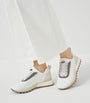 Brunello Cucinelli White Techno-Calfskin Runner Sneakers
