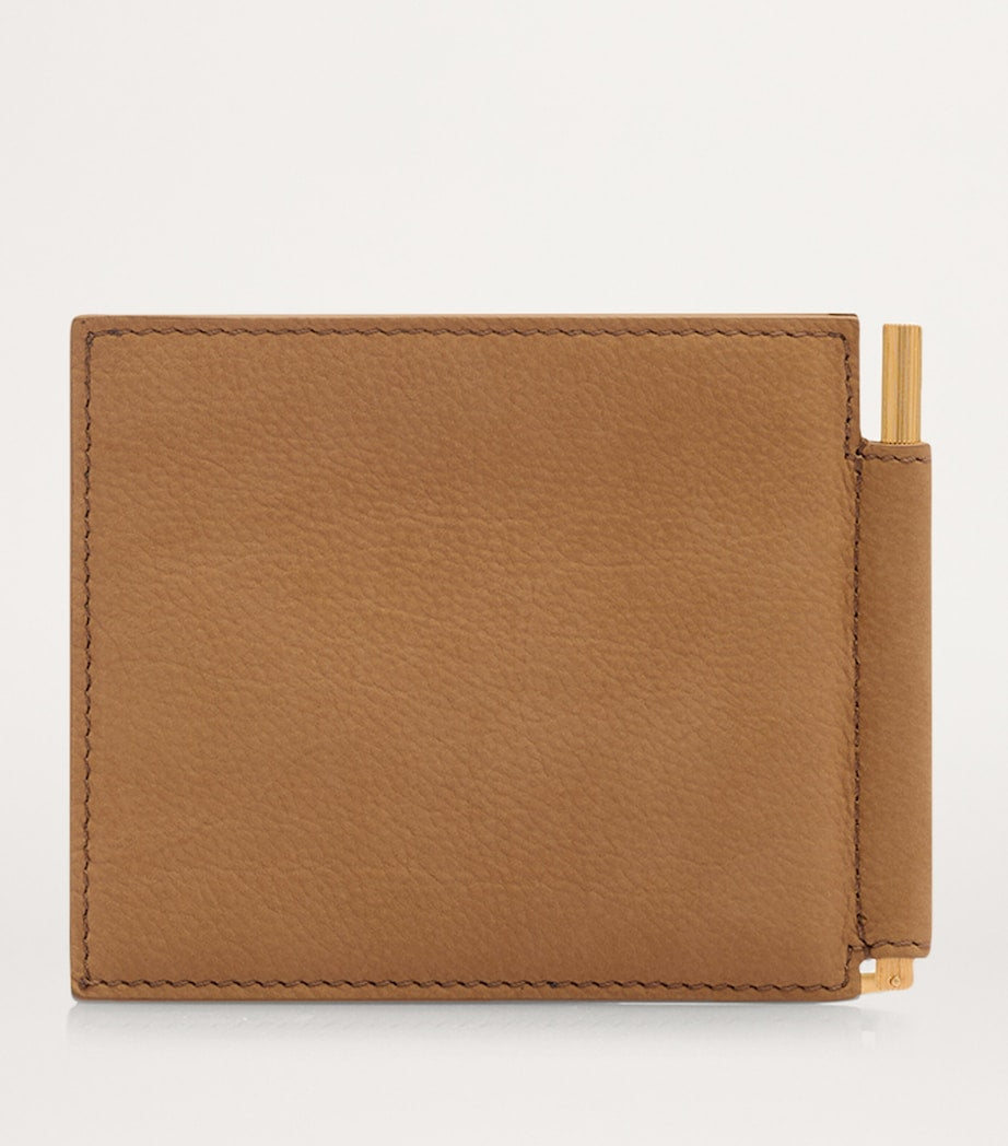 TOM FORD Leather T-Line Money Clip Wallet