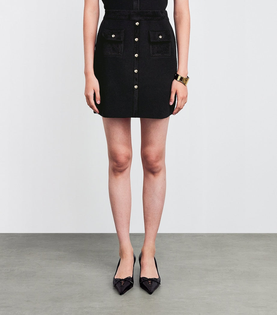 Claudie Pierlot Black Knitted Mini Skirt