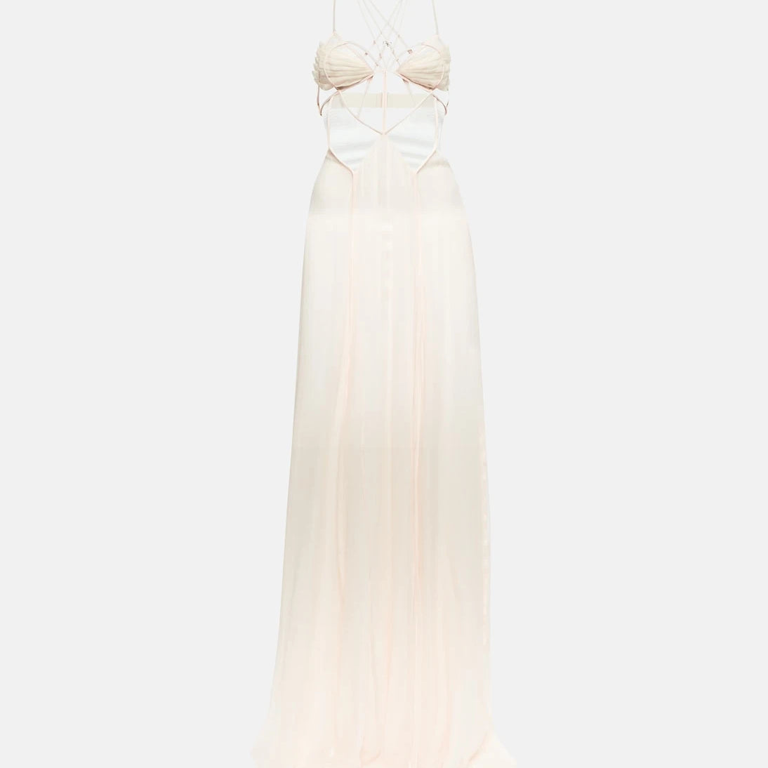 Nensi Dojaka - Bridal cutout silk chiffon gown
