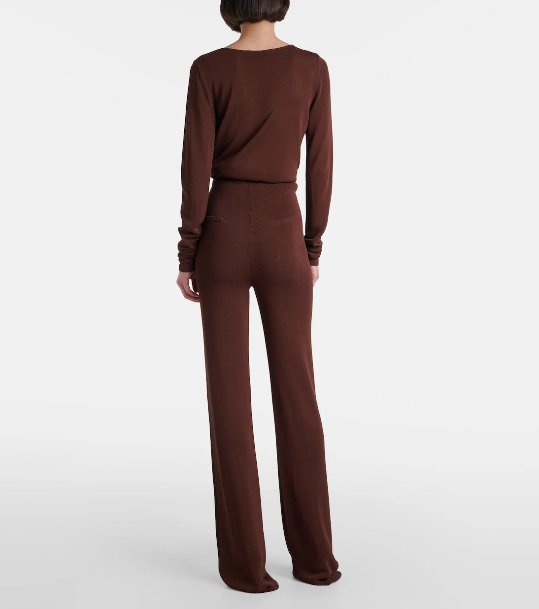 Aya Muse - Ribbed-knit flared pants