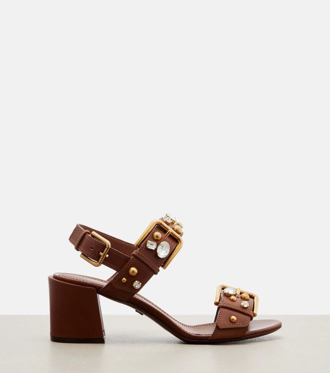 Dolce&Gabbana - Keira embellished leather sandals