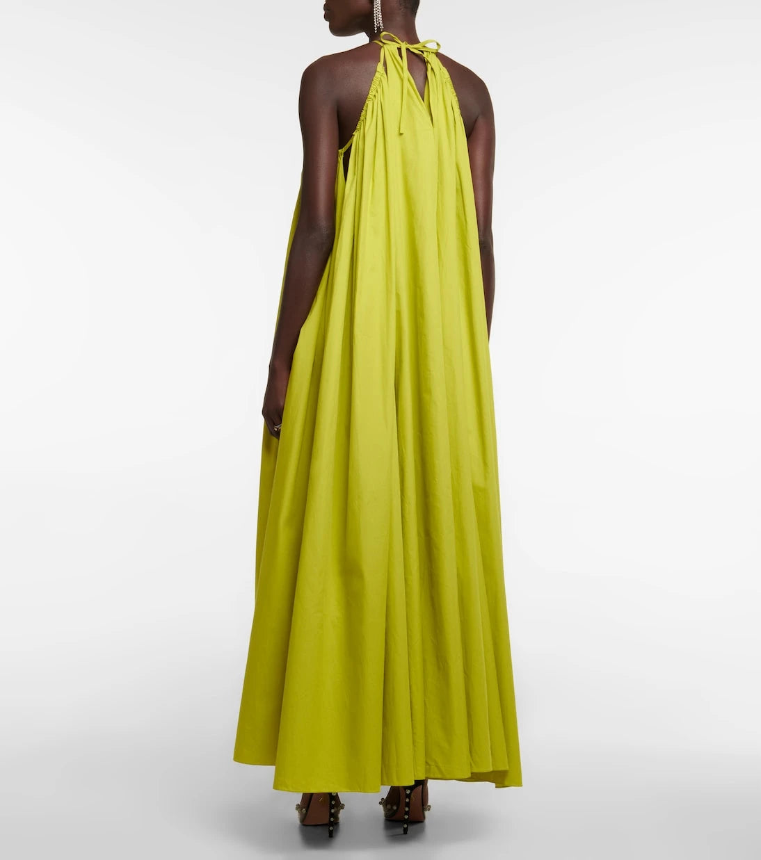 Oscar de la Renta - Halterneck cotton gown