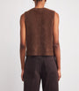 ME+EM Brown Cashmere Brushed Sweater Vest
