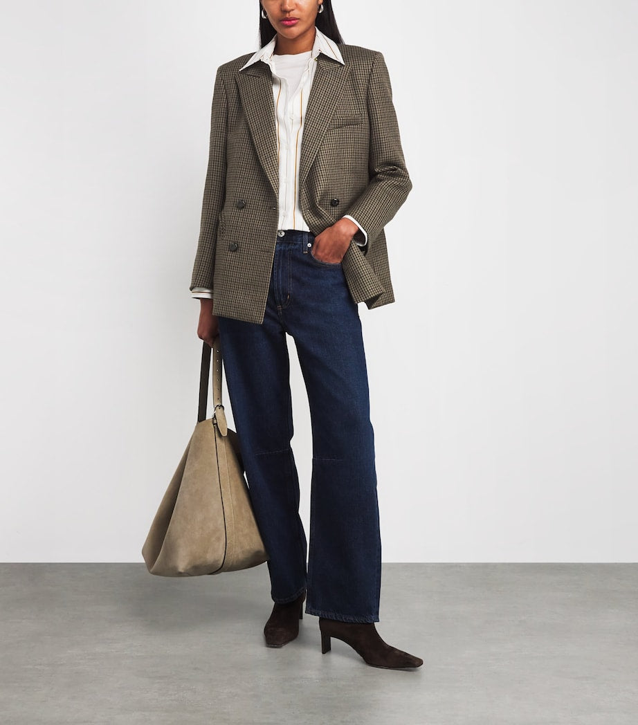 Blazé Milano Brown Virgin Wool Everynight Double-Breasted Blazer