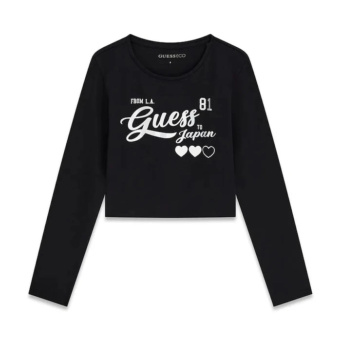 Guess uzun kollu pamuklu çocuk bluzu