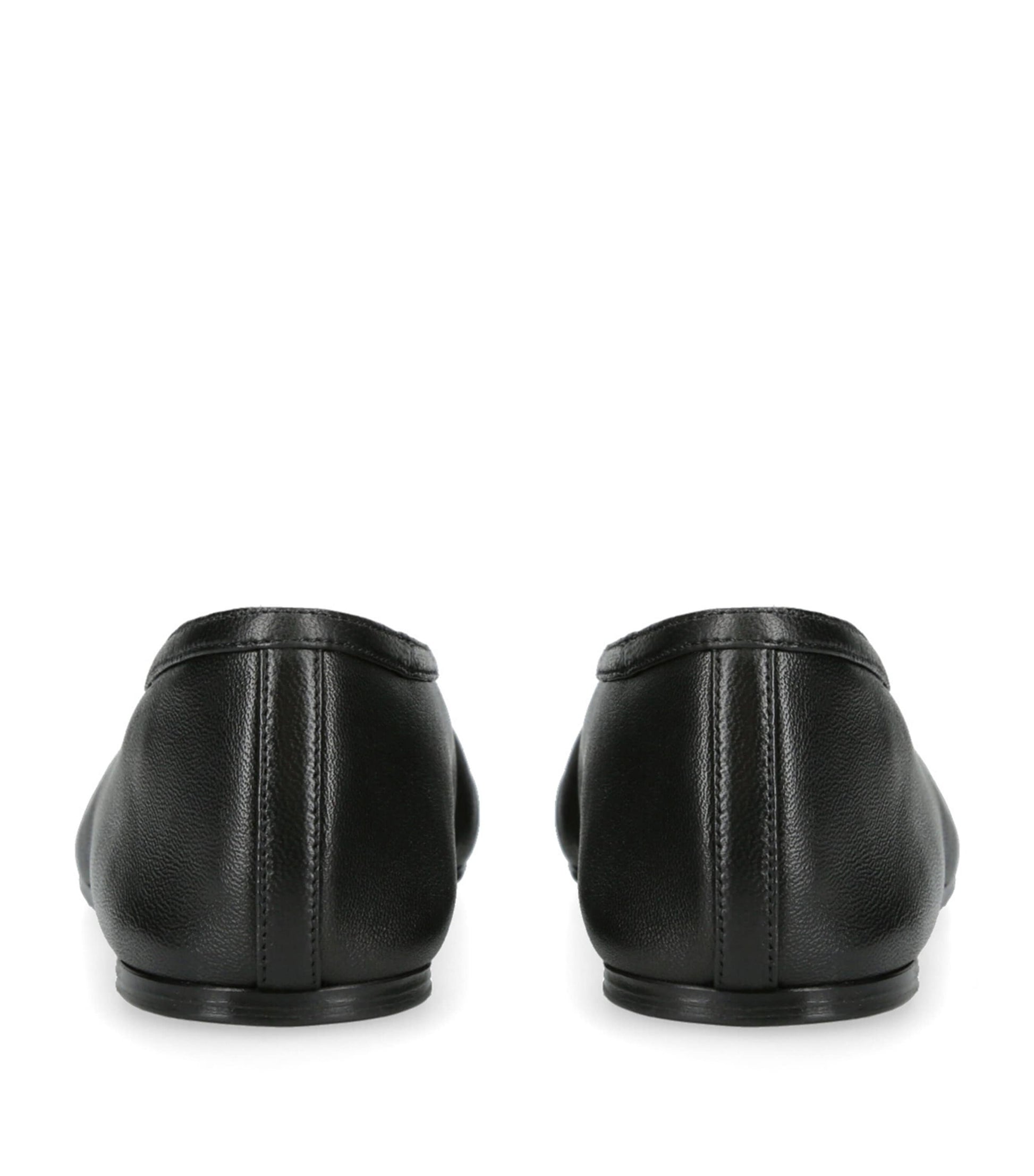 Le Monde Beryl Black Leather Luna Ballet Flats