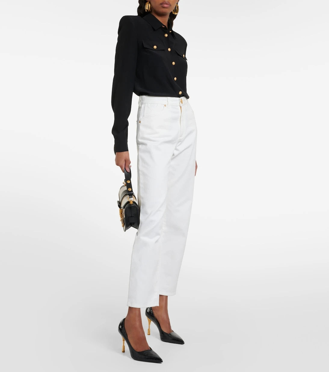 Balmain - High-rise straight jeans