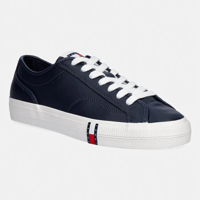 Tommy Jeans ARCHIVE VULC. Y2K LONG LACE düşük kesim erkek deri spor ayakkabı