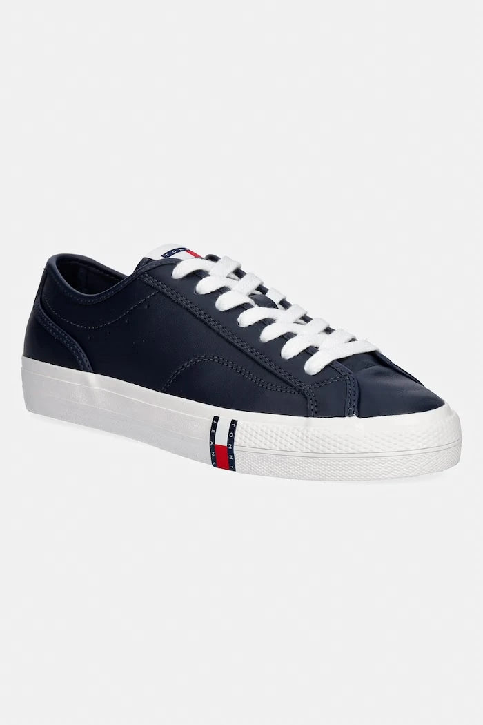 Tommy Jeans ARCHIVE VULC. Y2K LONG LACE düşük kesim erkek deri spor ayakkabı