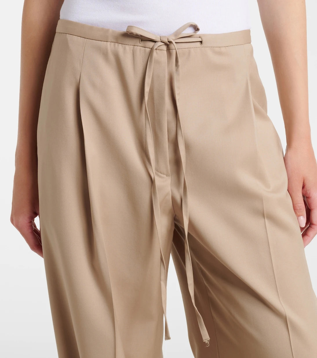 Róhe - Pleated virgin wool wide-leg pants