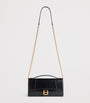 Balenciaga Black Leather Hourglass Pochette Bag