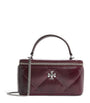 Tory Burch Red Leather Quilted Kira Vanity Case Bag