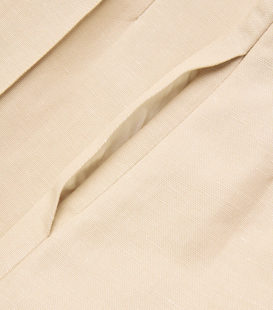 Neutral Marled Suit Shorts