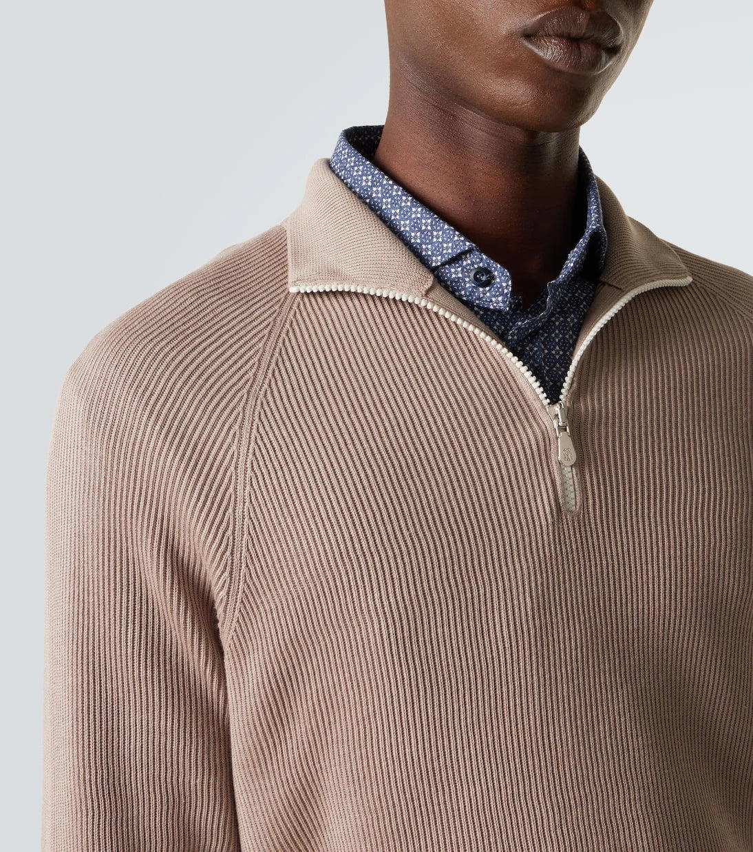 Brunello Cucinelli - Cotton half-zip sweater