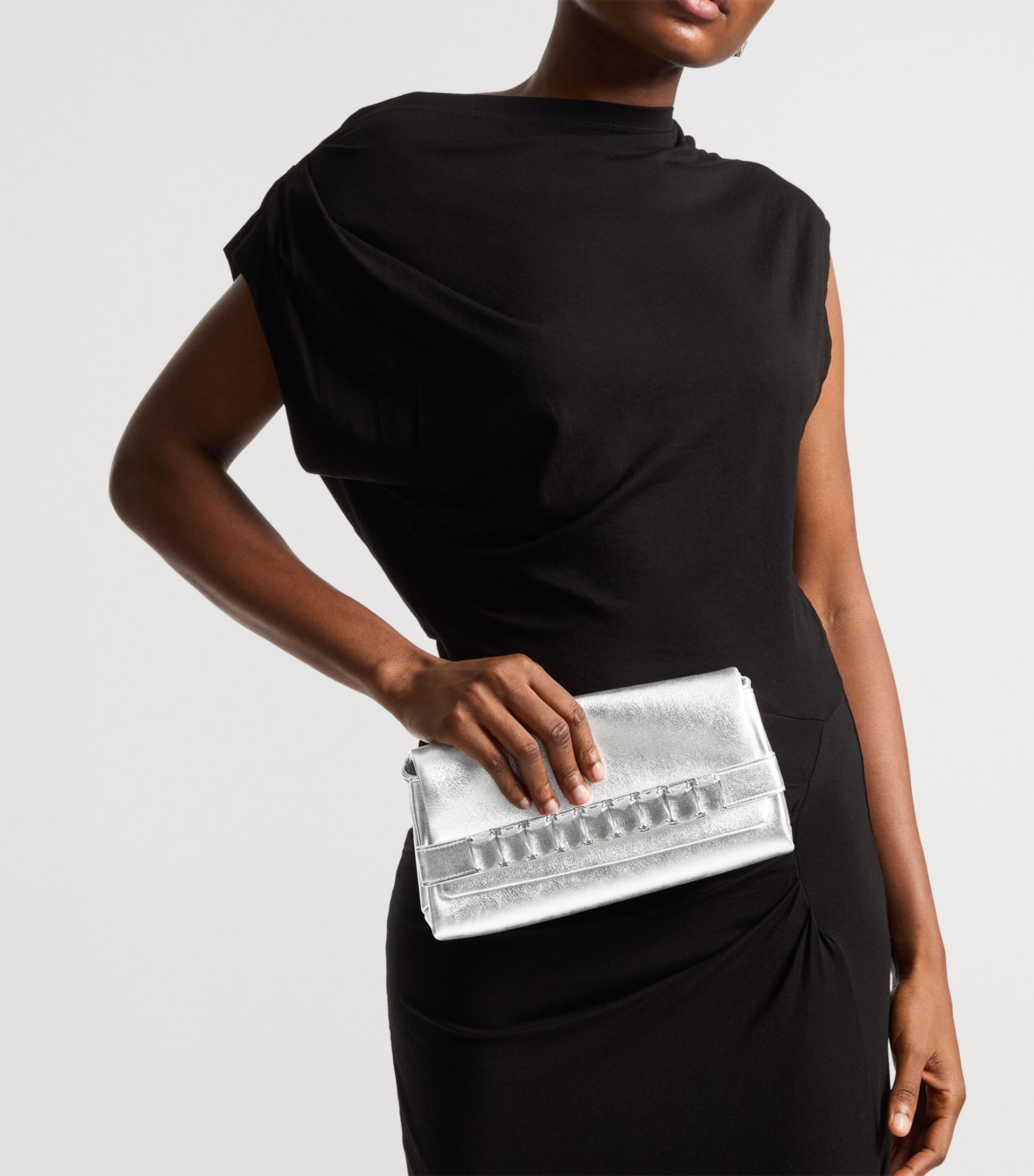 Silver Kya Clutch Bag