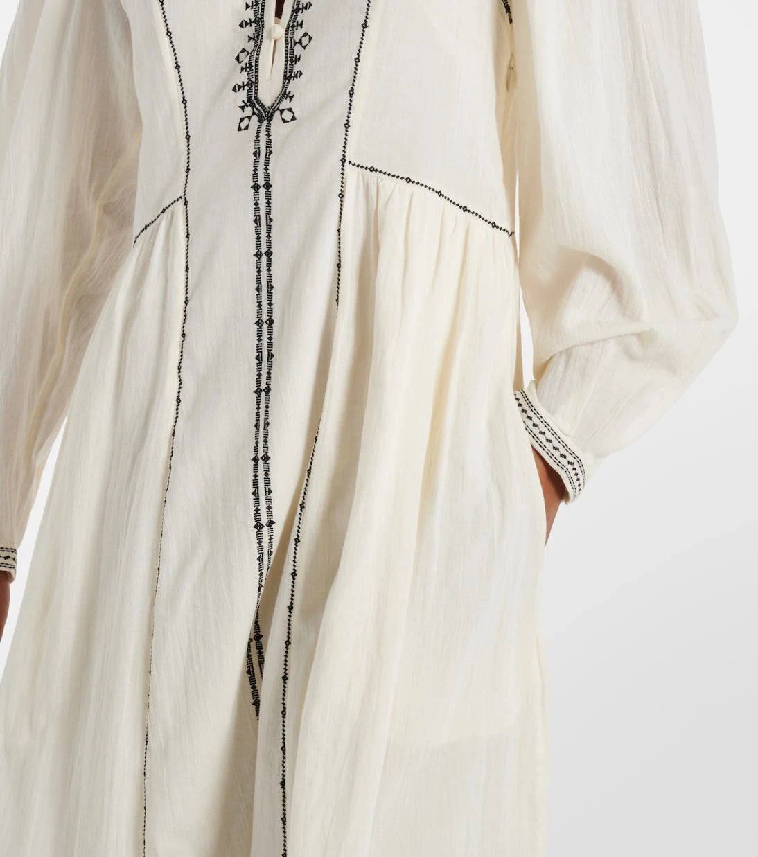Marant Etoile - Pippa embroidered cotton midi dress