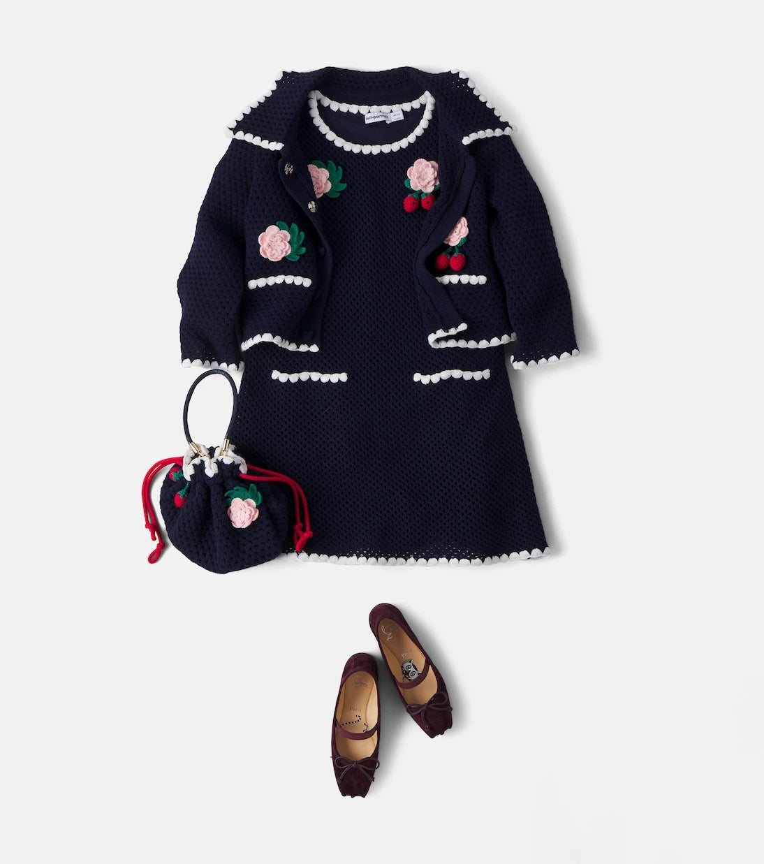 Self-Portrait Kids - Crochet bucket bag