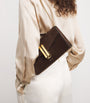 Demellier Brown Suede Vancouver Clutch Bag