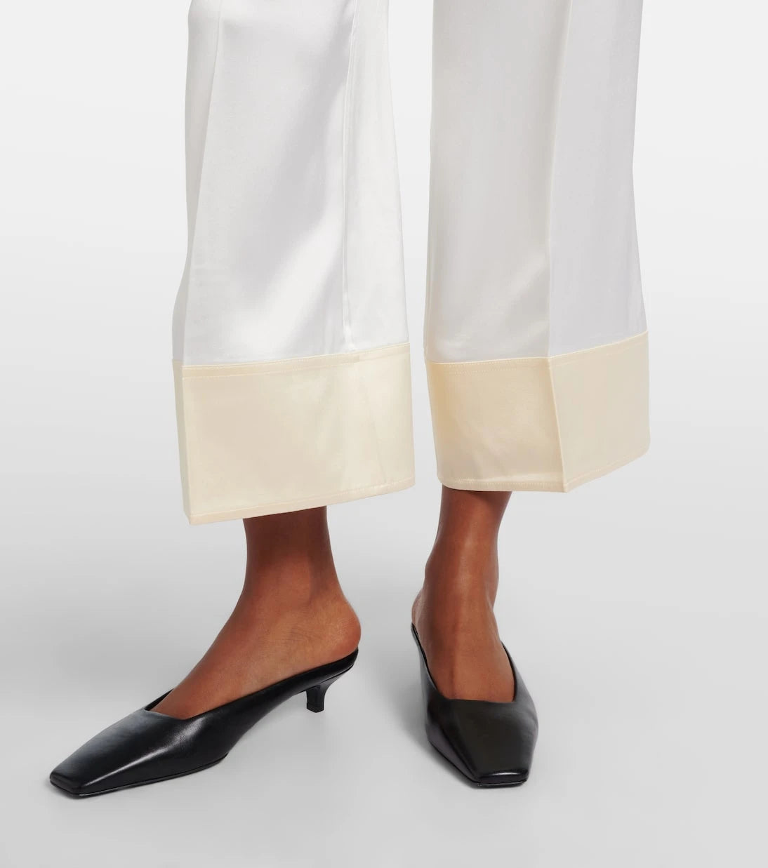 Toteme - Cropped satin wide-leg pants
