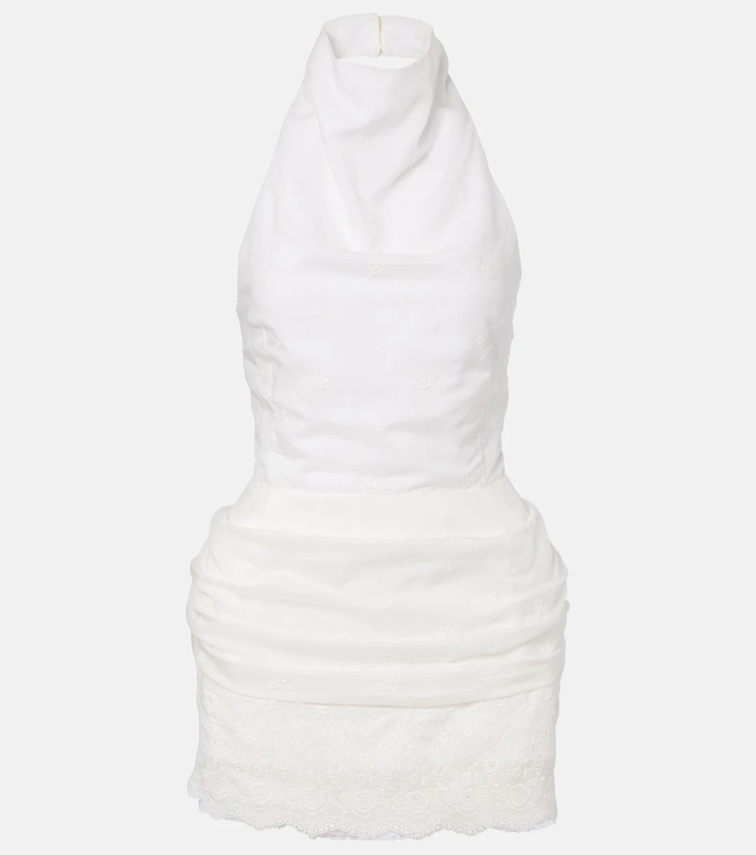 Magda Butrym - Embroidered silk, wool and cotton-blend minidress