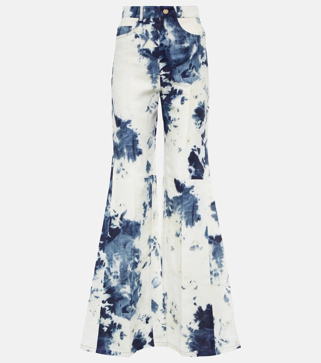 Chloé - Tie-dye linen flared pants