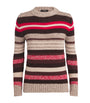 Red Virgin Wool Striped Sweater