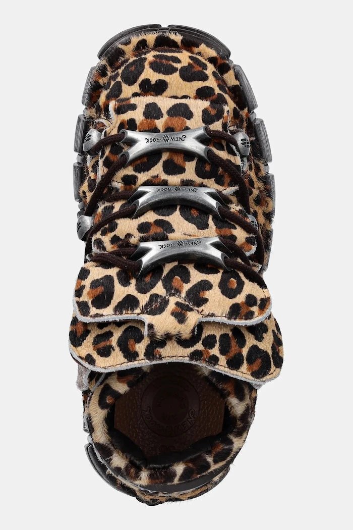 New Rock PELO LEOPARDO PONY Süet Spor Ayakkabı