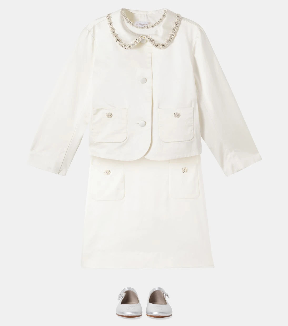 Bonpoint - Laelia embellished cotton-blend jacket