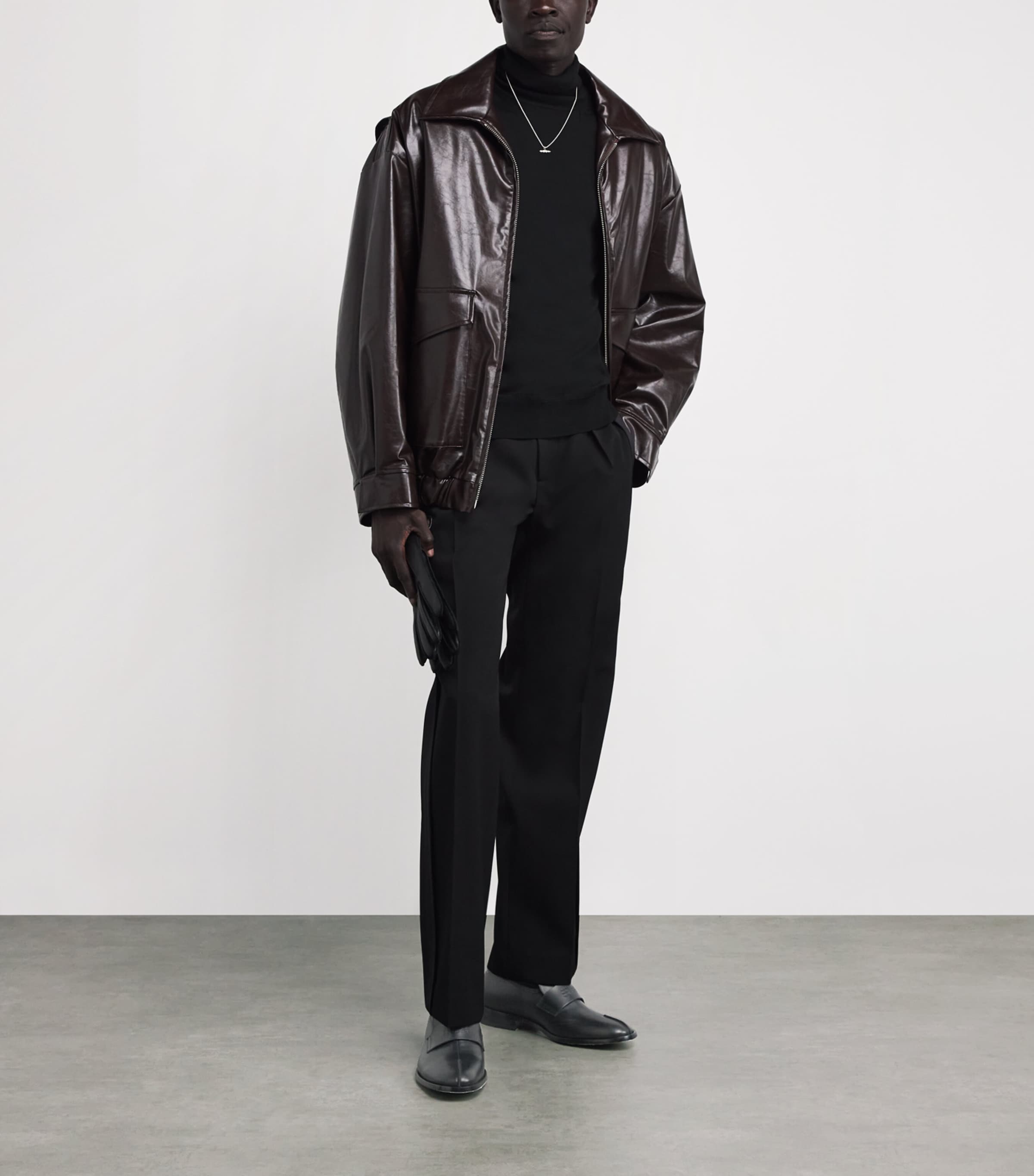 MM6 Maison Margiela Leather Debossed Logo Loafers