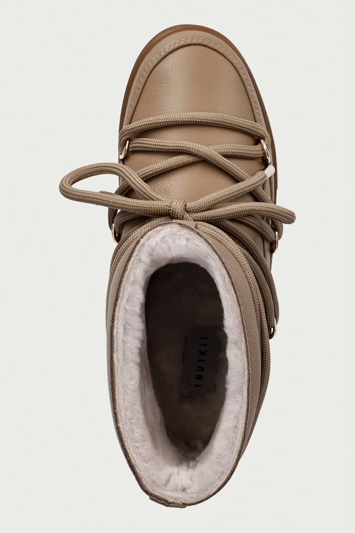 Inuikii Full Leather Wedge deri kadın kar botu