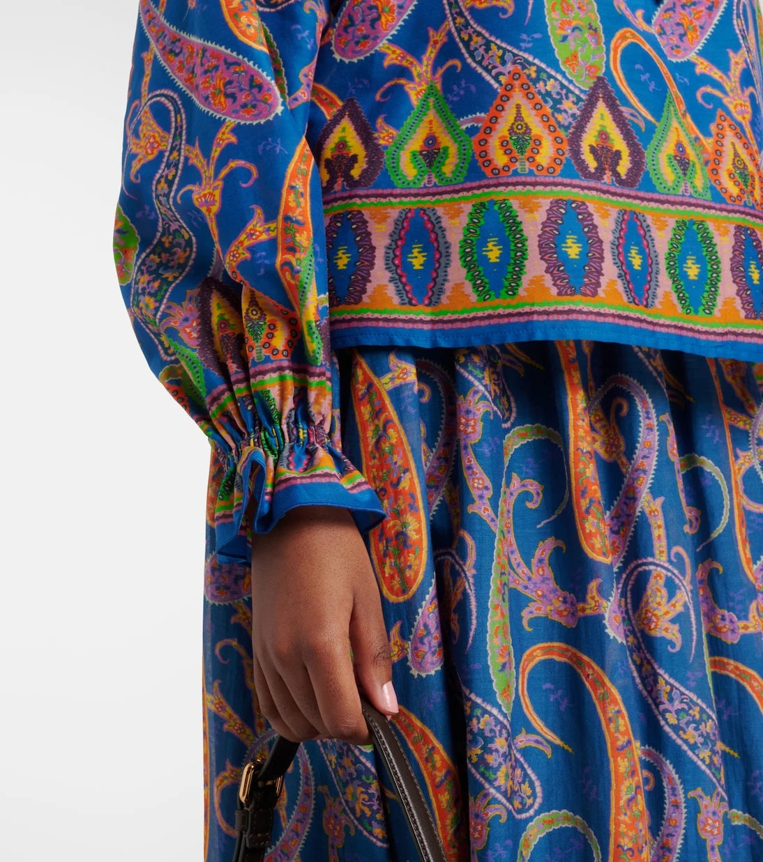 Etro - Printed cotton and silk twill blouse