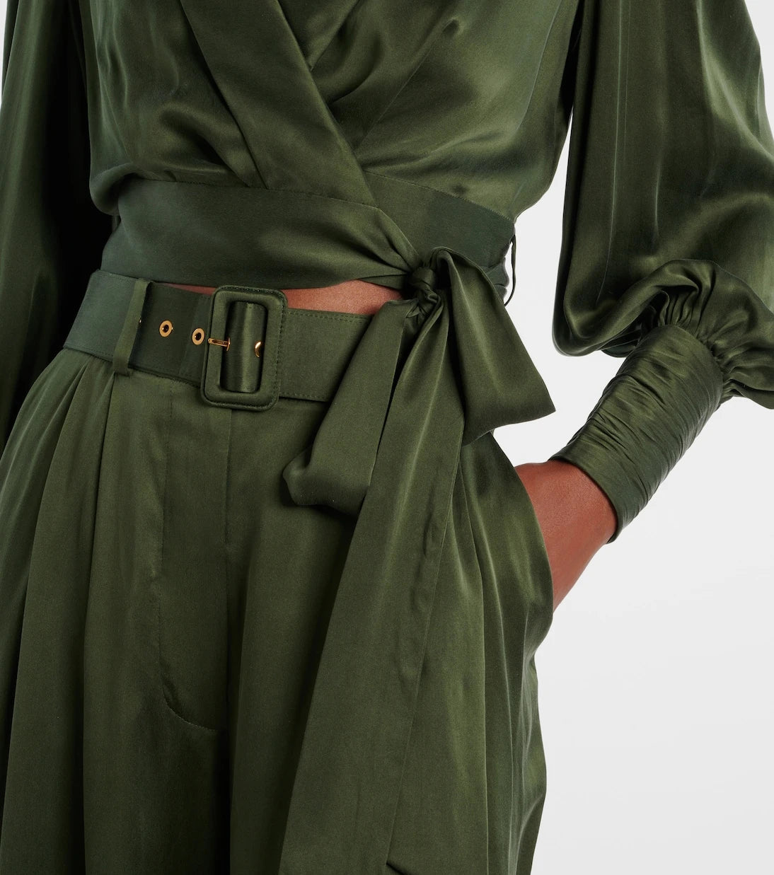 Zimmermann - Silk satin wrap top