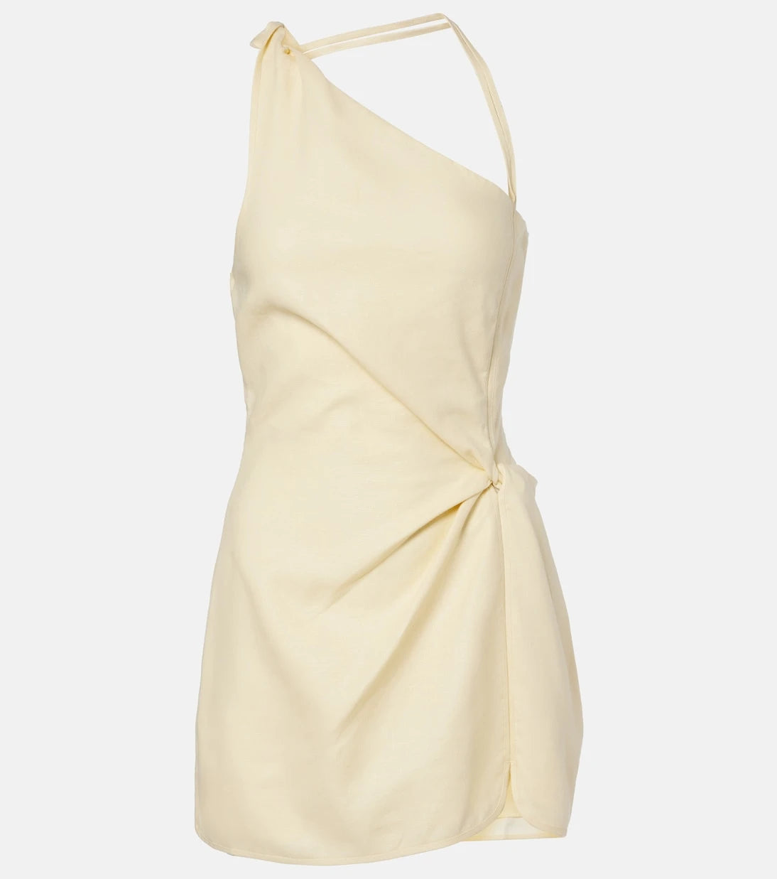 SIR - Gathered halterneck linen minidress